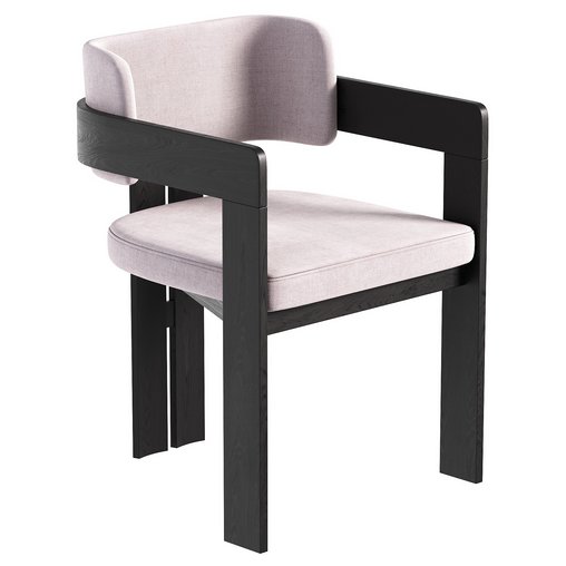 Chair Theodore Velvet Gray 3d model Download Maxve