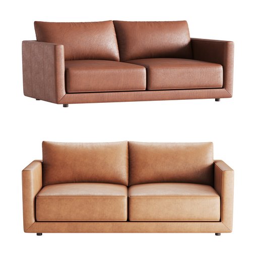 Melbourne Leather Sofa 3d model Download Maxve