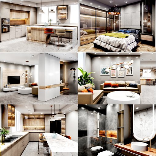 Apartment Interior Design 3d model Download Maxve