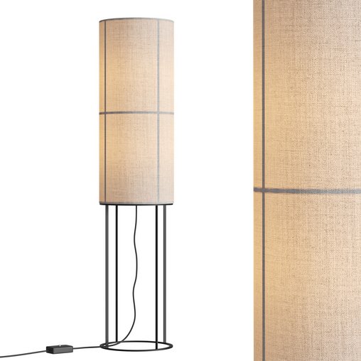 HASHIRA HIGH FLOOR LAMP RAW 3d model Download Maxve