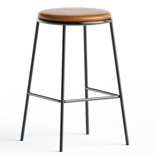 Piper Bar Stool Upholstered 3d model Download Maxve