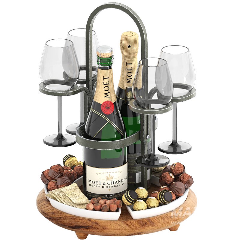 weston wine charcuterie caddy two bottle