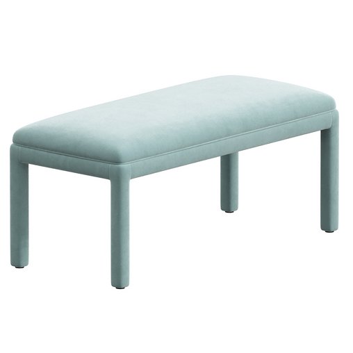 1980s Light Blue Parsons Bench 3d model Download Maxve