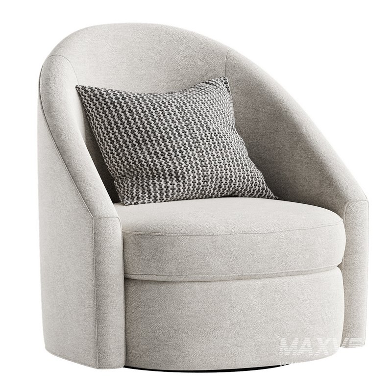 Hotraffy Simple Modern Swivel Glider Accent Chair