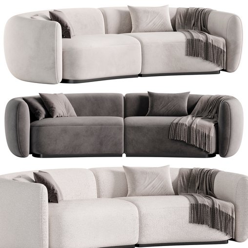 Pacific Sofa By Moroso 3d model Download Maxve