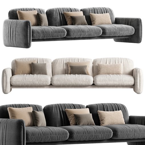 Brigitte Baxter Sofa 3d model Download Maxve