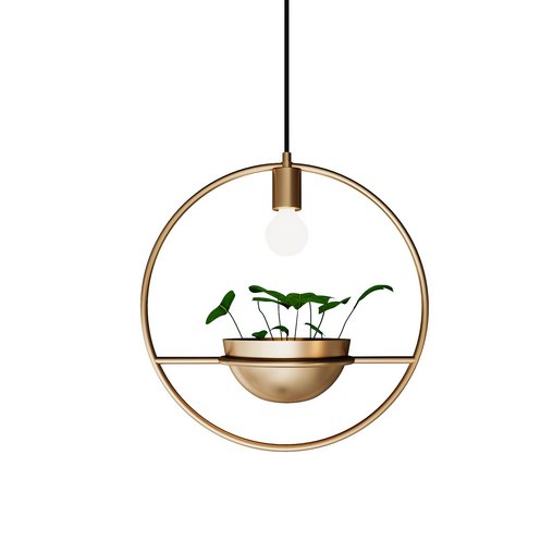 Gold-Pendant lamp 3d model Download Maxve