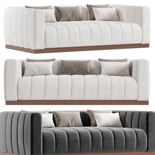 FORTE 81 CHANNELED SOFA 3d model Download Maxve