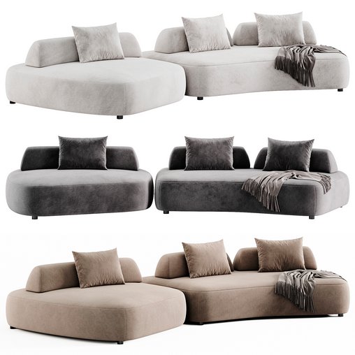 Sofa Residenza By Eichholtz 3d model Download Maxve