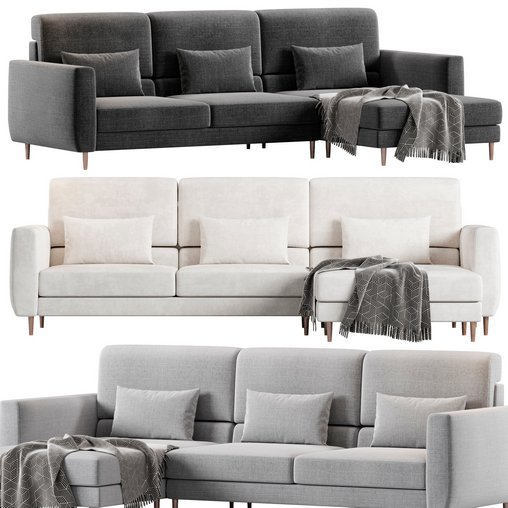 Slatorp Sofa By Natuzzi 3d model Download Maxve