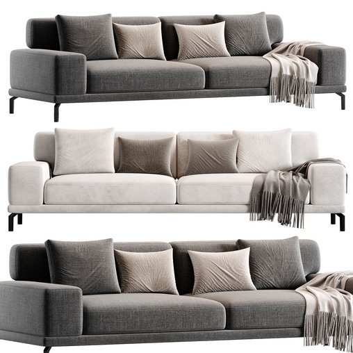 Ditre Italia Blake Sofa 3d model Download Maxve