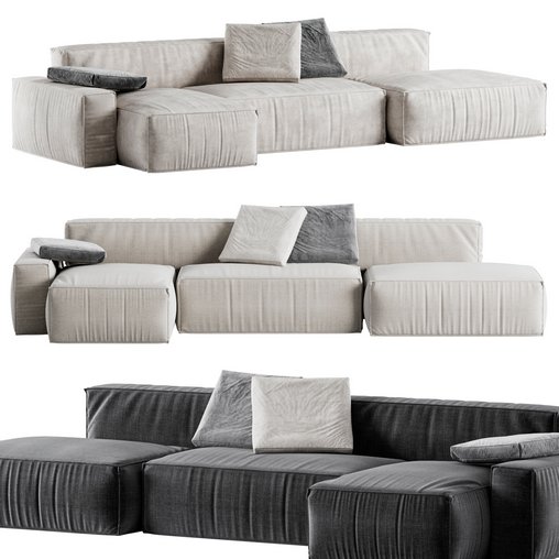 Boca Navi Sofa 4 3d model Download Maxve