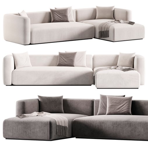 Shangai sofa by poliform 3d model Download Maxve