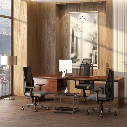 Boss Office Design With Minotti Linha Studio 3d model Download Maxve