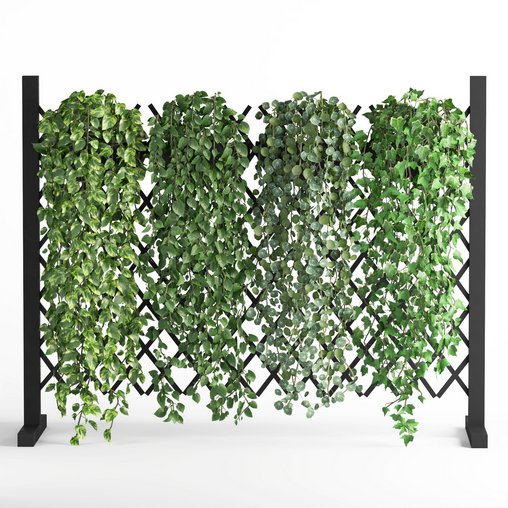 indoor vertical green wall garden02 3d model Download Maxve