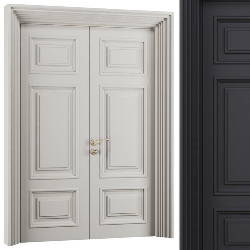 Entrance door set94 3d model Download Maxve