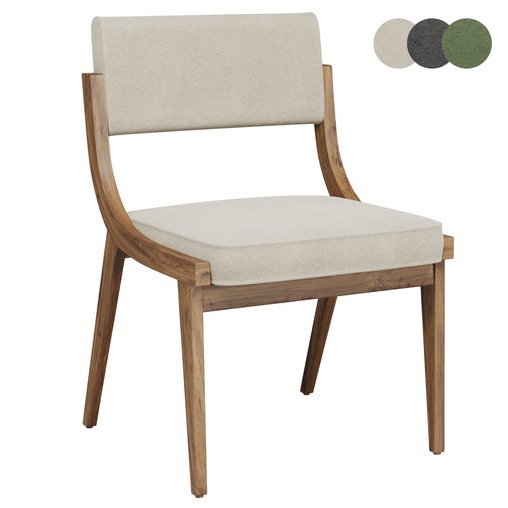 Wood Framed Dining Chair 3d model Download Maxve