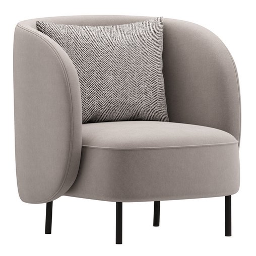 Modern Boucle Accent Chair 27.9 3d model Download Maxve