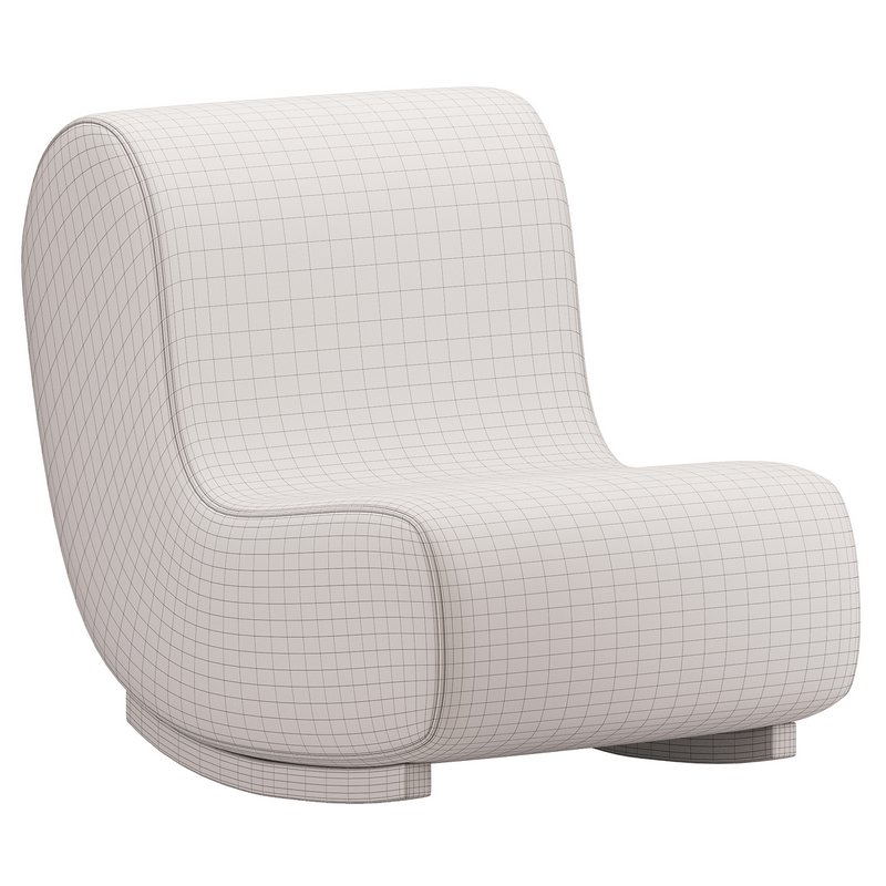 SIMPLE Rocking modular fabric armchair 3d model Download Maxve