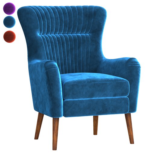 Uttermost_Dax_Accent_Chair 3d model Download Maxve