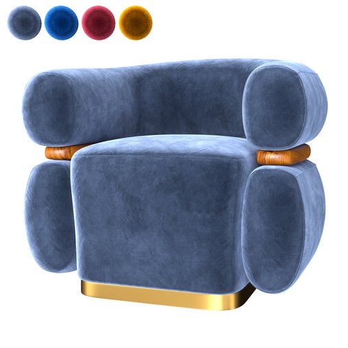 Malibu_Armchair_by_Dooq 3d model Download Maxve