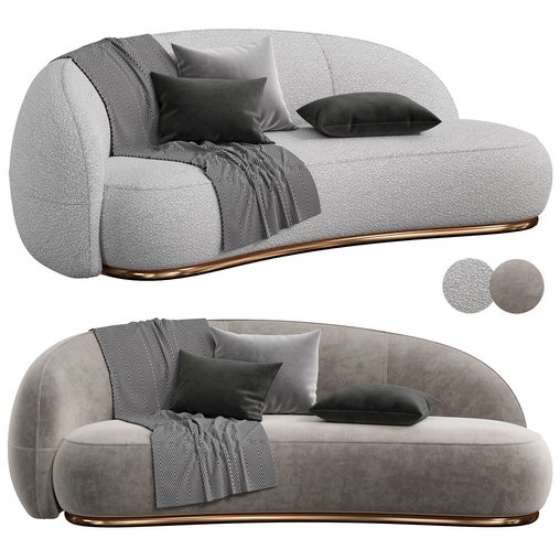 Julep Chaise longue sofa by tacchini 3d model Download Maxve