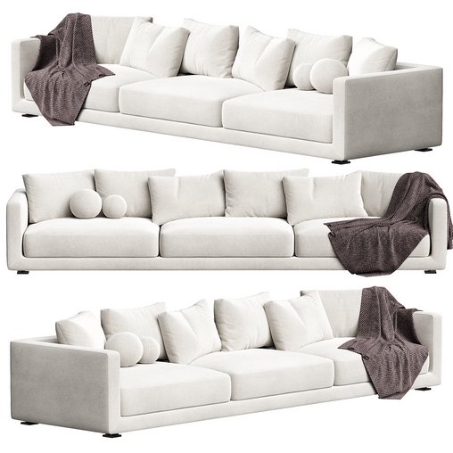 Bristol 3 seater Sofa by Poliform 3d model Download Maxve