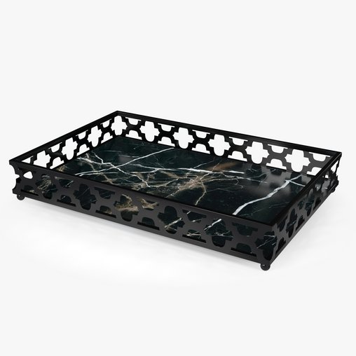 Black Marble Tray 3d model Download Maxve