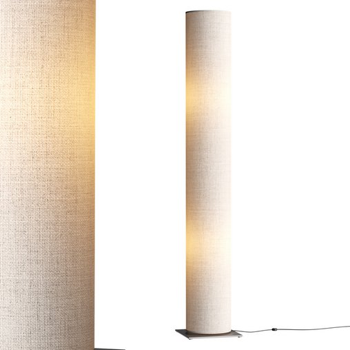 Modo Luce Lost floor lamp ivory 3d model Download Maxve