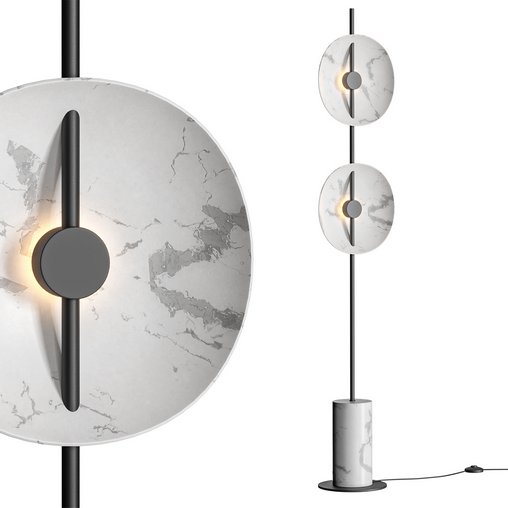 Double Moon Floor Lamp by Radilum 3d model Download Maxve