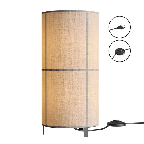 EXCLUSIVE FABRIC STRIP LAMPSHADE DESIGN TABLE LAMP 3d model Download Maxve