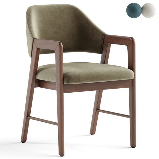 Milton Dining Armchair 3d model Download Maxve