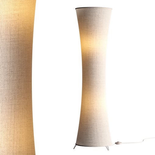 Fabric floor lamp Liana with a concave shape 3d model Download Maxve