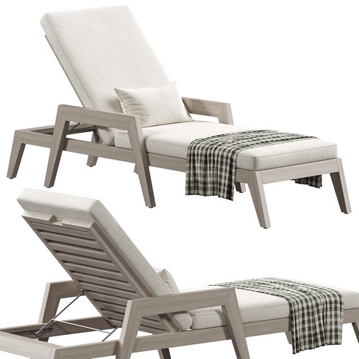 Altea Outdoor Chaise 3d model Download Maxve