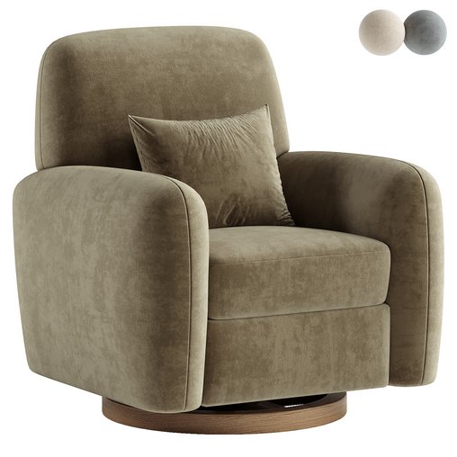 Elora Swivel Glider 3d model Download Maxve