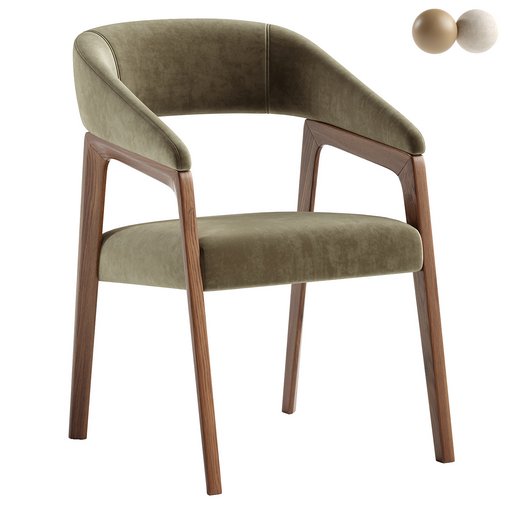 Clive Dining Chair 3d model Download Maxve