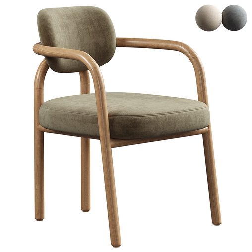 Trivan Dining Chair 3d model Download Maxve