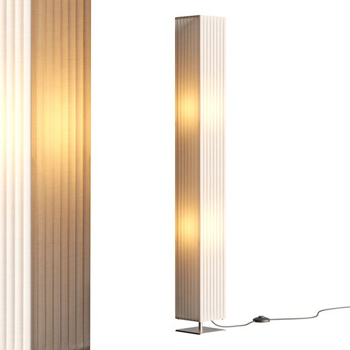 White fabric floor lamp Janno 3d model Download Maxve