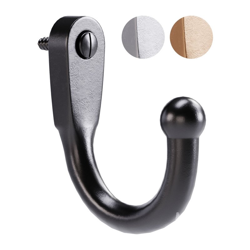 Black Wall Mount Coat Hook