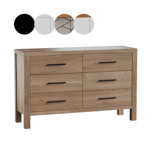 Finn 6-Drawer Dresser 3d model Download Maxve