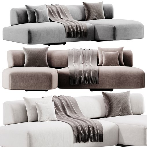 Gogan Sofa By Moroso 3d model Download Maxve