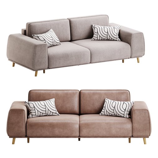 Sofa Laronso Soft Latte 3d model Download Maxve