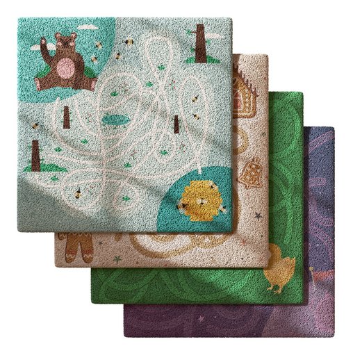 Kids carpet set 10 3d model Download Maxve