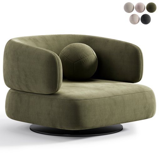 Zeppelin Armchair 3d model Download Maxve