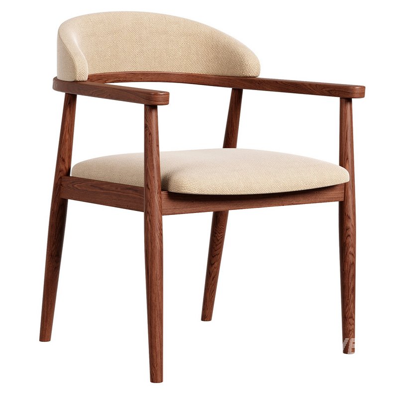 Modrest Cohen Walnut Dining Chair