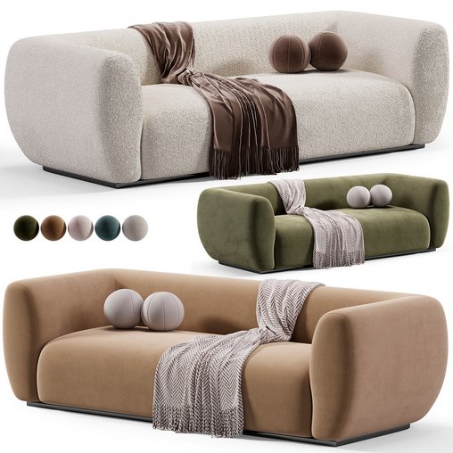 Pietro Sofa 3d model Download Maxve