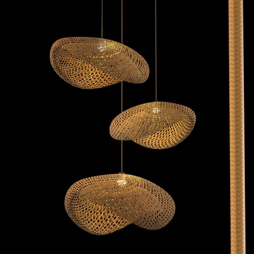 Bamboo Pendant Lamp 3d model Download Maxve