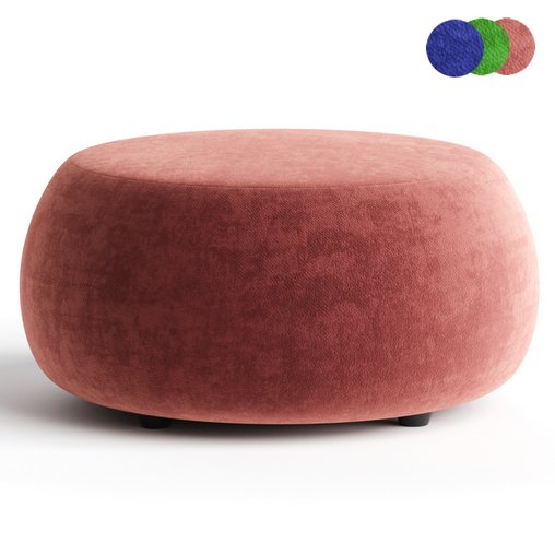 pouf velvet 3d model Download Maxve