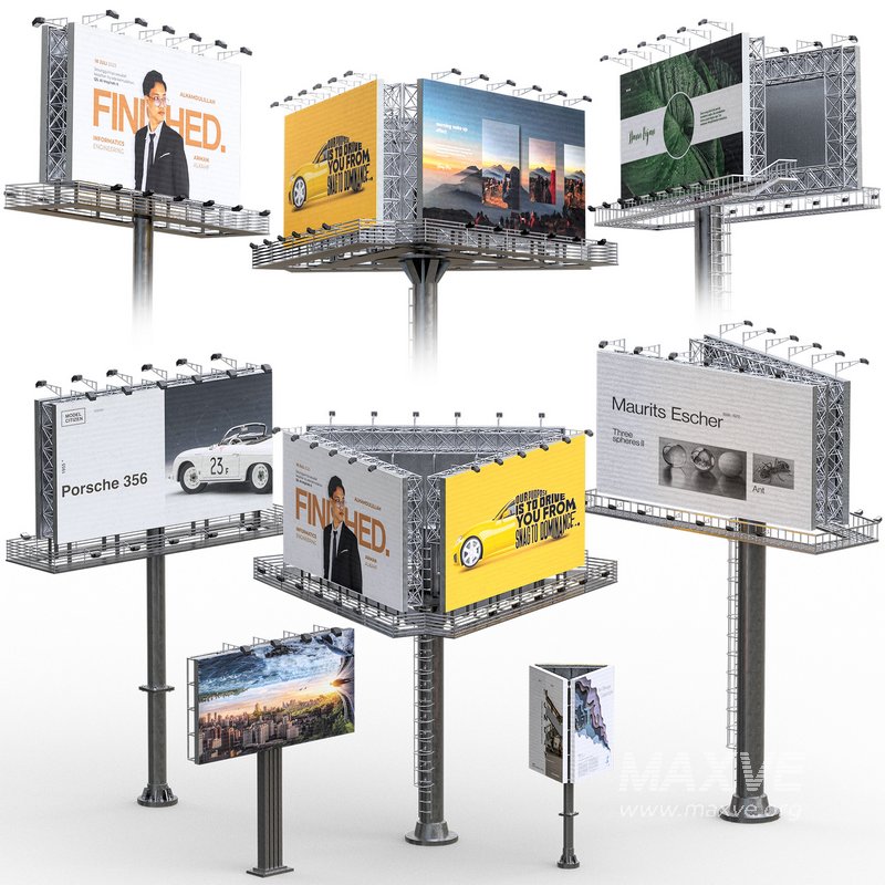 Street And Road Billboard set