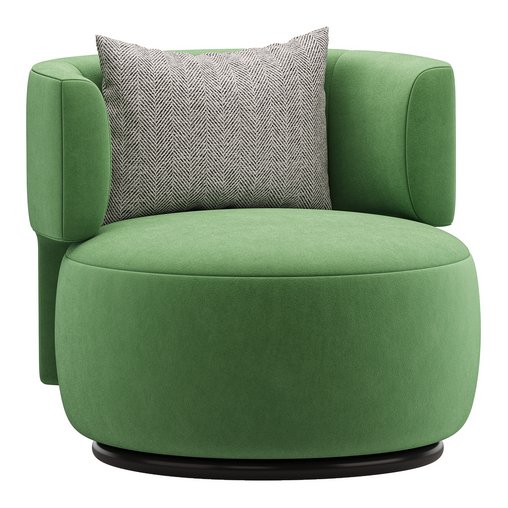 Kartell K Waiting Armchair Chenille 3d model Download Maxve